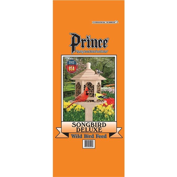 Prince Wild Bird Seed 40 lbs Songbird Deluxe No Corn Wild Bird Feed Orange Bag, Orange PR395926